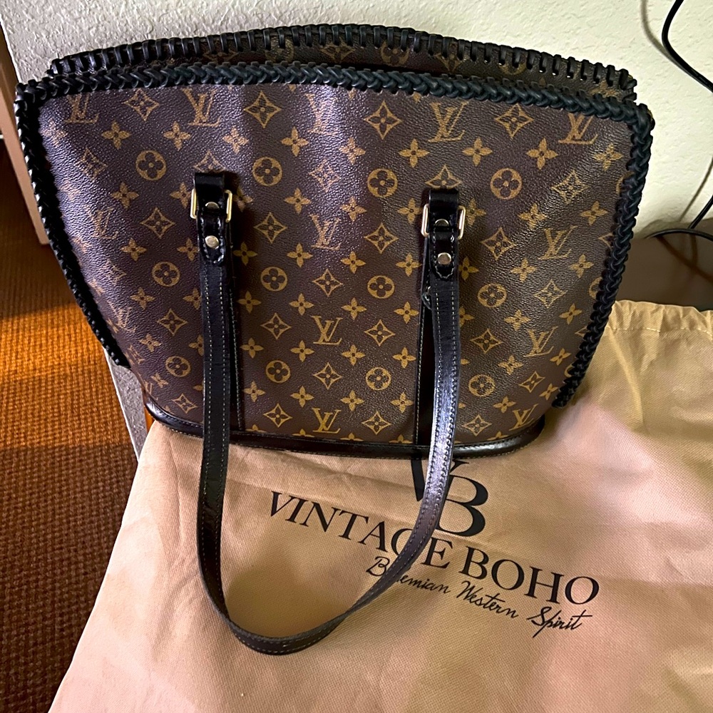 Vintage Boho Louis Vuitton tote.